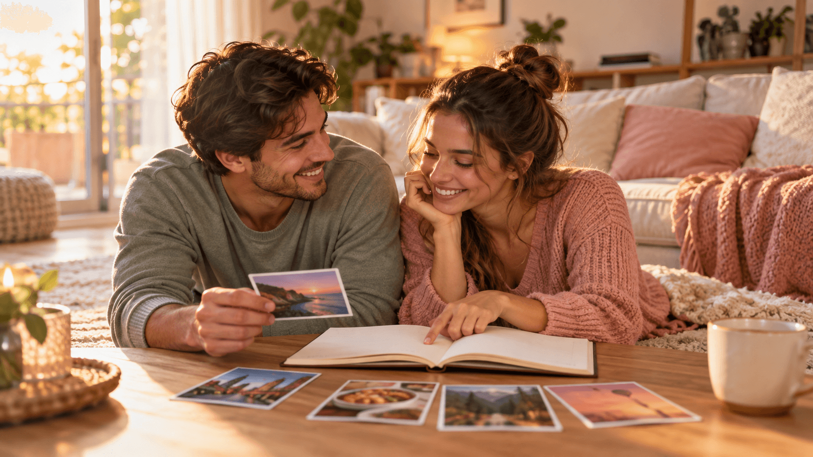 A couple enjoying a moment inspired by 50 date ideas when you've completely run out of ideas